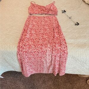 Pink Floral Two-Piece Set